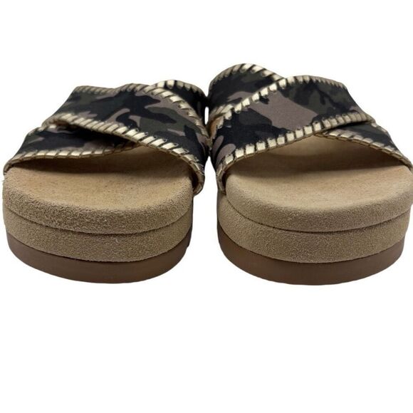 Jack Rogers Lexi Cross Camo Sandals Green Size 7 - Picture 3 of 10